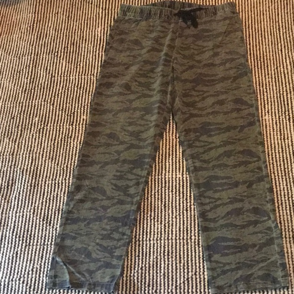 RVCA Green Camouflage Straight Pants